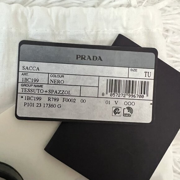 PRADA Re-Nylon Spazzolato Arque Shoulder Bag in Black - Picture 5 of 13